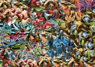 Digital Arts titled "graff2413" by Frédéric Agostini, Original Artwork, Digital Collage