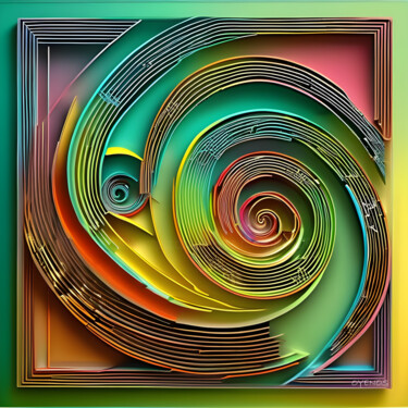 Arts numériques intitulée "Spiralen" par Susanne Richter, Œuvre d'art originale, Image générée par l'IA
