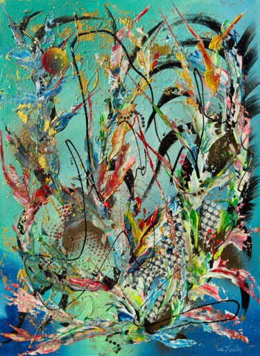 Peinture intitulée "Elégance 1" par Gilbert Morales, Œuvre d'art originale, Acrylique Monté sur Châssis en bois
