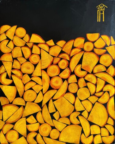 绘画 标题为“Firewood” 由Vyacheslav Gayun, 原创艺术品, 油