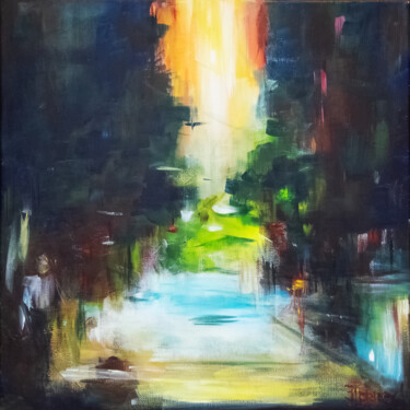 Painting titled "Die Farben der Nacht" by Iryna Torres, Original Artwork, Acrylic