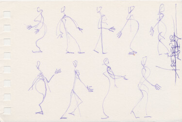 Dessin intitulée "mai 2020" par Frédéric Avez, Œuvre d'art originale, Stylo à bille
