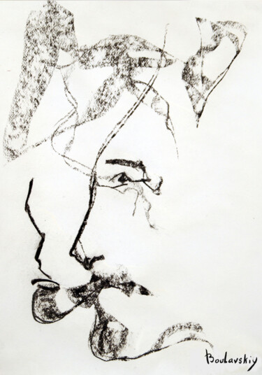 「Personnes de Marsei…」というタイトルの描画 Konstantin Boulavskiyによって, オリジナルのアートワーク, 木炭