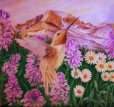 Drawing titled "Hummingbird Jewel o…" by Deidra Smith, Original Artwork, Pencil