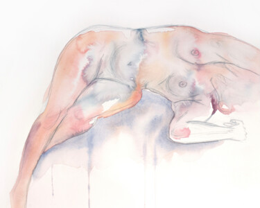 绘画 标题为“Nude No. 108” 由Elizabeth Becker, 原创艺术品, 水彩