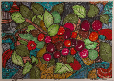Painting titled "Still life" by Hunka Tibor, Original Artwork, Gel pen