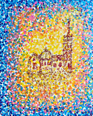 Schilderij getiteld "Confessions nocturn…" door Gabassi Elise, Origineel Kunstwerk, Marker Gemonteerd op artwork_cat.