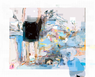 Painting titled "Ex Machina #002" by Valen, Original Artwork, Acrylic Mounted on Aluminium