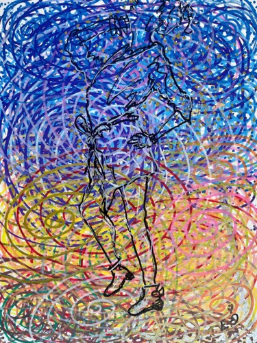 Peinture intitulée "Danse danse danse" par Gabassi Elise, Œuvre d'art originale, Marqueur