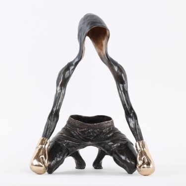 "Au bout de soi" başlıklı Heykel Romain Tiercin tarafından, Orijinal sanat, Bronz