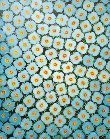 Painting titled "Flowers 3" by Vyacheslav Gayun, Original Artwork, Oil