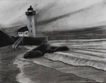 Dessin intitulée "Lighthouse 003" par Alicia Lopez, Œuvre d'art originale, Pastel