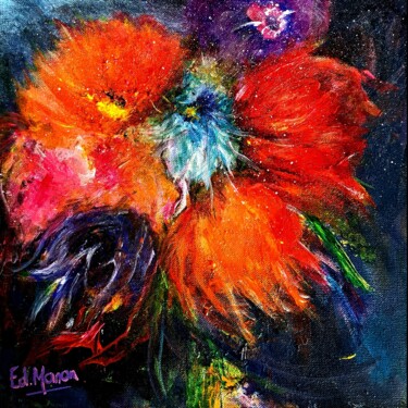 Painting titled "Nature" by Edwige Manon (edman), Original Artwork, Acrylic Mounted on Wood Stretcher frame