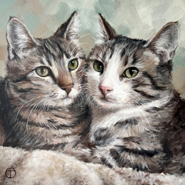 "Cats 2" başlıklı Tablo Olia Tomkova tarafından, Orijinal sanat, Akrilik