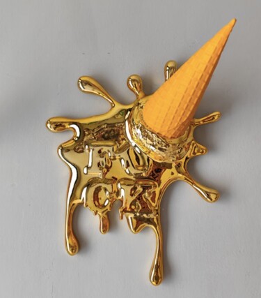 Sculpture intitulée "Fucking World" par Sagrasse, Œuvre d'art originale, Résine Monté sur Métal