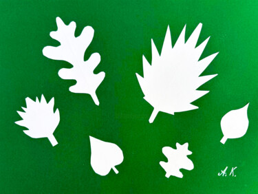 Whimsical Leaf Silhouette - Handcrafted Nature-Inspired Art