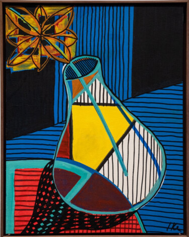 Pittura intitolato "O Vaso" da Ike Ferreira, Opera d'arte originale, Acrilico
