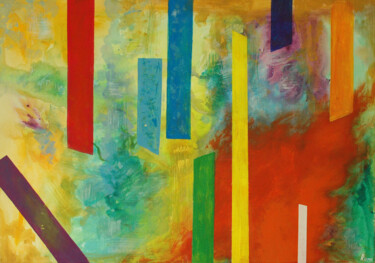 "Lines Of Contemplation" 绘画 标题为“"Lines Of Contempla…” 由Rumen Spasov, 原创艺术品, 丙烯 安装在木质担架架上