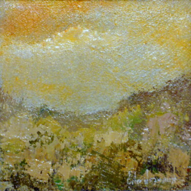 Paysage Imaginaire Miniature 37 Painting titled "Paysage Imaginaire…" by Bernard Des Roseaux, Original Artwork, Oil Mounted on Wood Panel