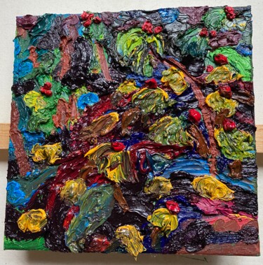 Schilderij getiteld "Forest 1" door Victoria Harra, Origineel Kunstwerk, Olie