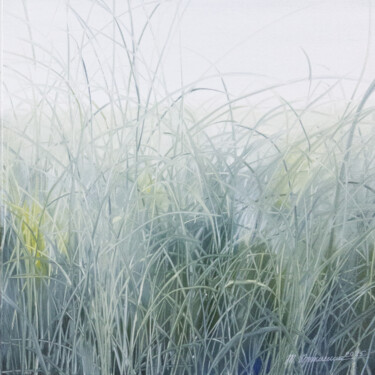 threads Painting titled "threads" by Tatiana Prokshina, Original Artwork, Oil Mounted on Wood Stretcher frame