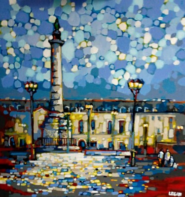 Pittura intitolato "Place Vendôme 80x80" da Eric Lecam, Opera d'arte originale, Acrilico