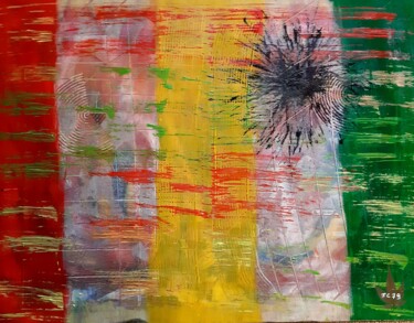 Painting titled "h.b.marley" by José Cavillon, Original Artwork, Acrylic Mounted on Wood Stretcher frame