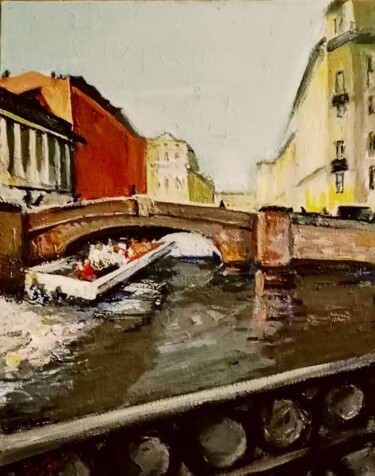 Картина под названием "Солнечный день в го…" - Tatyana Zakharova, Подлинное произведение искусства, Акрил