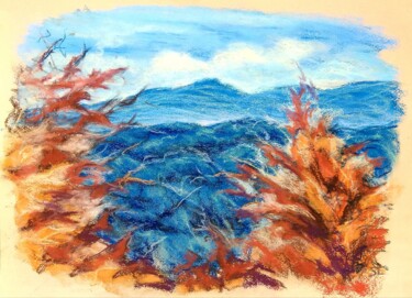 「Le passage - paysag…」というタイトルの絵画 Sandrine Lefebvreによって, オリジナルのアートワーク, パステル