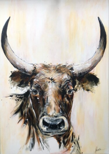 Peinture intitulée "le nom de la toile…" par Magali Hacante, Œuvre d'art originale, Acrylique Monté sur Châssis en bois