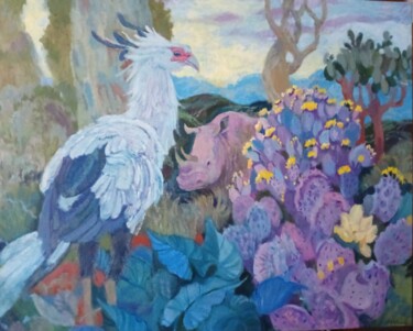 Pittura intitolato "Непрошенный гость" da Irina Moskaliova, Opera d'arte originale, Olio Montato su artwork_cat.