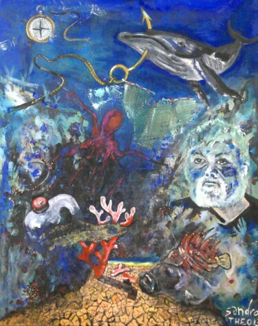 Peinture intitulée "L'héritage des océa…" par Sandro, Œuvre d'art originale, Huile Monté sur Châssis en bois
