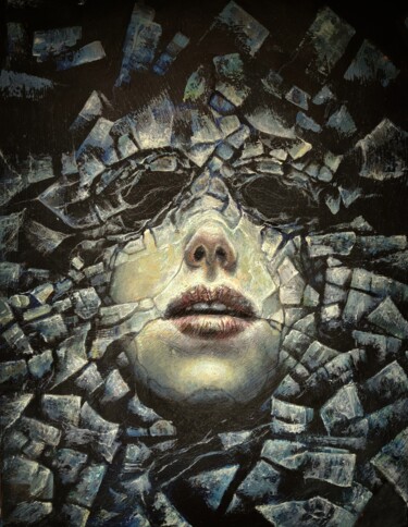 Peinture intitulée "Disintegration" par Ľubomír Sinčák, Œuvre d'art originale, Acrylique Monté sur Châssis en bois