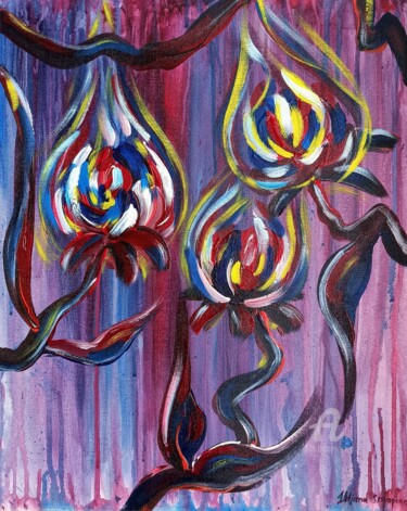 "The Flame of Fruits" – Conceptual Acrylic Painting