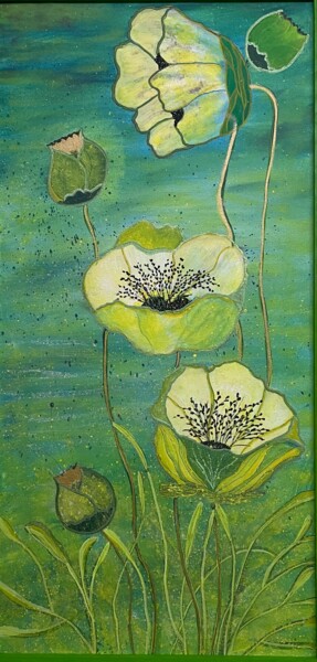 Malerei mit dem Titel "Zauberhafte Blütenp…" von Andrea Christ, Original-Kunstwerk, Acryl