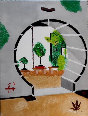 绘画 标题为“porte de chine” 由José Cavillon, 原创艺术品, 丙烯 安装在木质担架架上