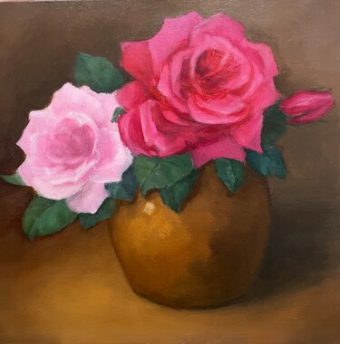 Peinture intitulée "Roses" par Viktoriia Shalaiko, Œuvre d'art originale, Huile