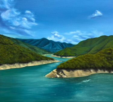 Cozy canals of Bulgaria Pintura intitulada "Cozy canals of Bulg…" por Diana Didkivska, Obras de arte originais, Óleo