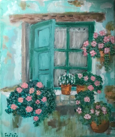 Peinture intitulée "1 rue du bonheur" par Soisic, Œuvre d'art originale, Acrylique