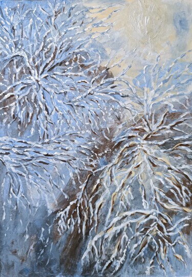 Winter Dew Painting titled "Winter Dew" by Livia Doina Stanciu, Original Artwork, Acrylic