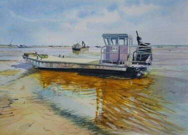 Peinture intitulée "Le Cap Ferret" par Alain Retiere, Œuvre d'art originale, Aquarelle