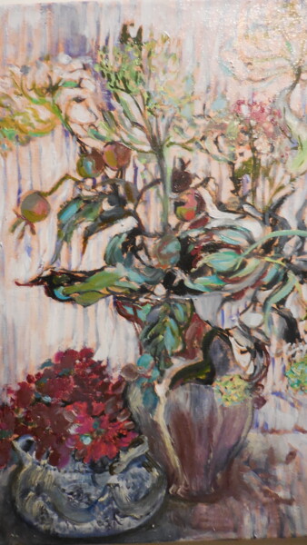 Peinture intitulée "Bouquet de printemps" par Mathilde Groult, Œuvre d'art originale, Huile Monté sur Châssis en bois