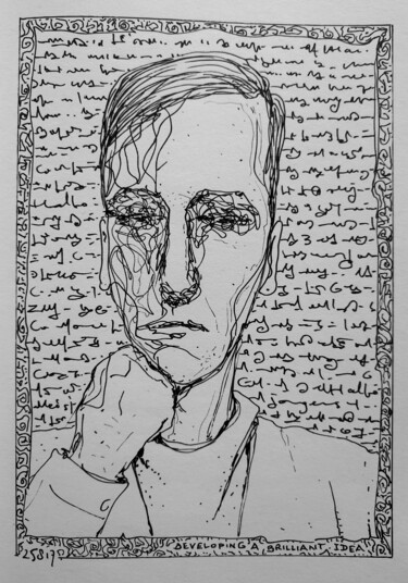 Tekening getiteld "Developing a brilli…" door Milto Sideris, Origineel Kunstwerk, Inkt