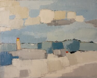 Peinture intitulée "Phare" par Jean-Luc Saint-Martin, Œuvre d'art originale, Huile Monté sur Châssis en bois