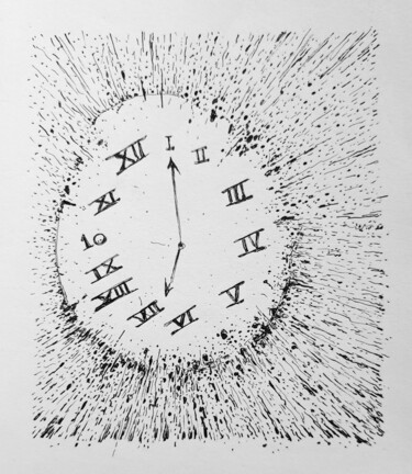 "Sorry, no time!" başlıklı Resim Milto Sideris tarafından, Orijinal sanat, Mürekkep