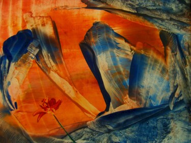 绘画 标题为“Encaustic flowers -…” 由Milto Sideris, 原创艺术品, 彩瓦
