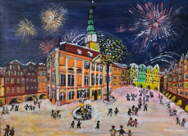 Painting titled "Jelenia Góra" by Krystyna Mościszko, Original Artwork, Acrylic
