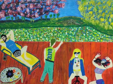 Peinture intitulée "2019" par Quédillac, Œuvre d'art originale, Acrylique