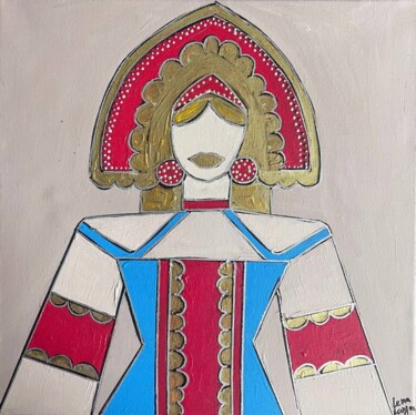 Russian beauty 1 Pittura intitolato "Russian beauty 1" da Lena Langer, Opera d'arte originale, Acrilico