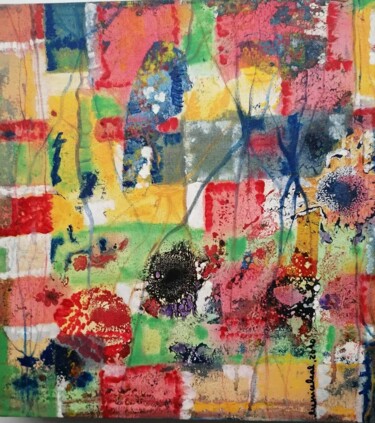 Pittura intitolato "jardim 2" da Eunice Leal, Opera d'arte originale, Acrilico